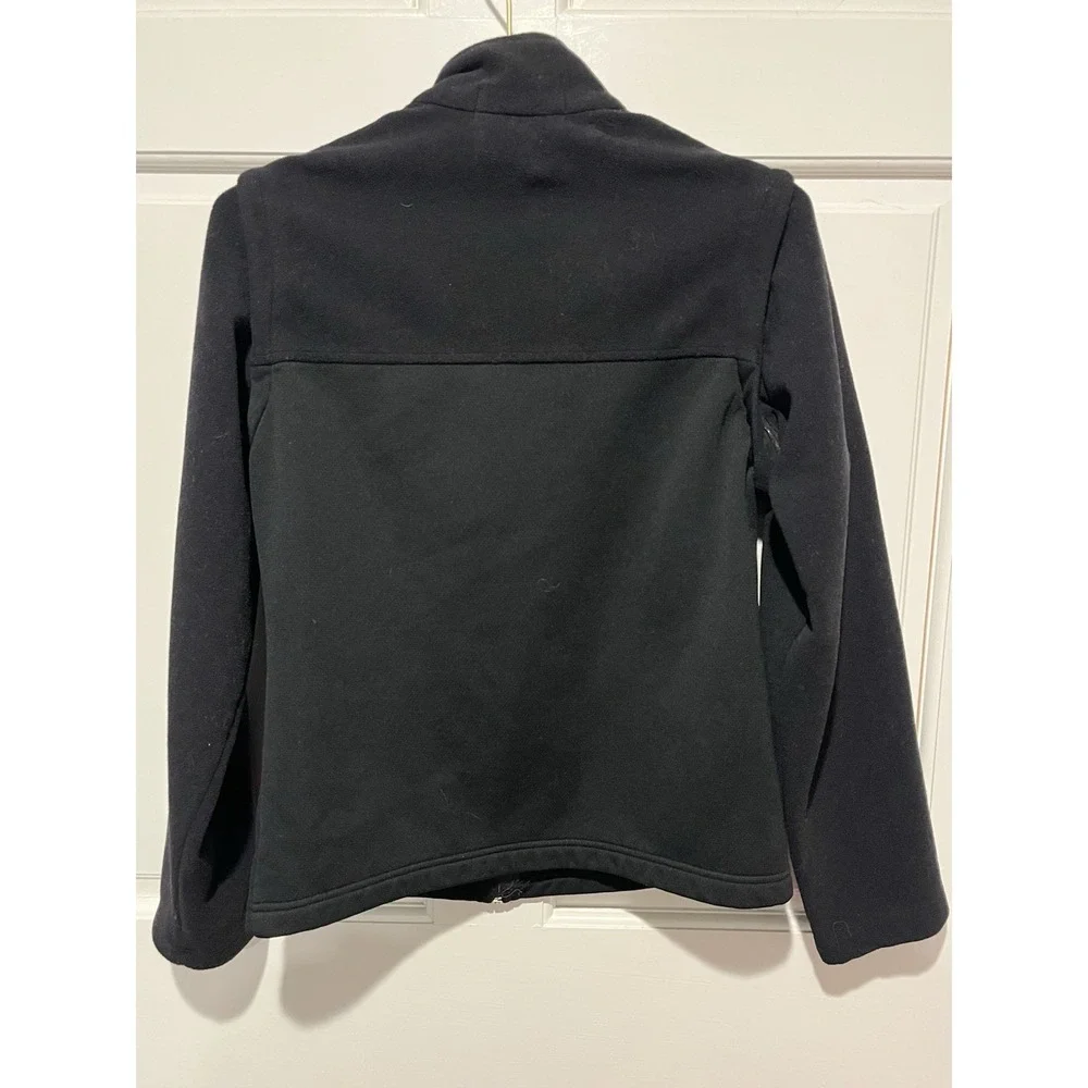 Straight Down Black Jacket & Vest Women's Small Fleece With Zip Off Sleeves Golf